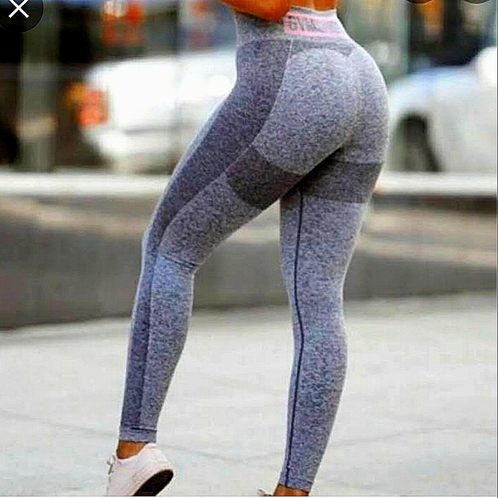 Gymshark Leggings Grey/Chalk Pink